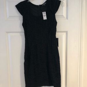 NWT Express black lace cap sleeve dress